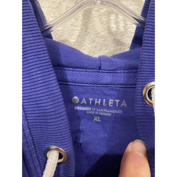 Athleta Hoodie Womens XL Pullover Kangaroo Pocket Drawstring Casual Sweatshirt - Picture 3 of 6
